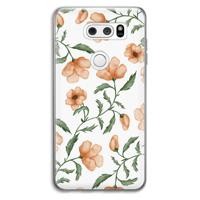 Peachy flowers: LG V30 Transparant Hoesje - thumbnail