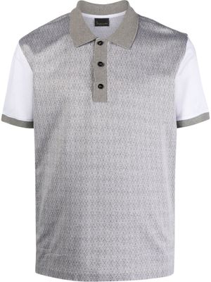 Billionaire polo en coton à design bicolore - Gris