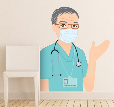 Gemaskerde Dokter Muursticker Gemaskerde Dokter Muursticker