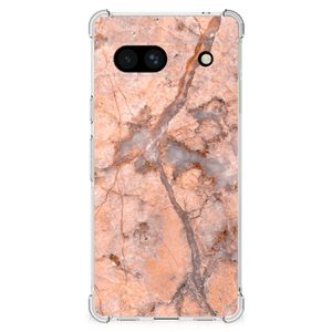 Google Pixel 7A Anti-Shock Hoesje Marmer Oranje