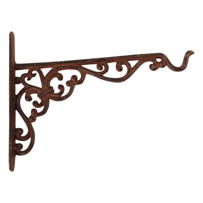 Hangpot haak - 2x - metaal - sierlijk - 26 x 18 cm - muurhanger