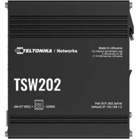 Teltonika TSW202 Managed L2 Gigabit Ethernet (10/100/1000) Power over Ethernet (PoE) Aluminium, Blauw - thumbnail