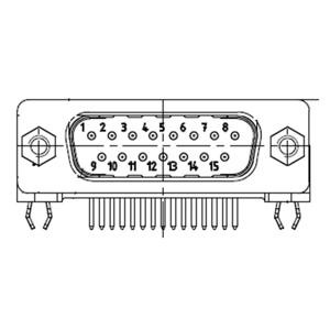 Molex 1731091909 D-sub connector Aantal polen: 37 Soldeerpennen 1 stuk(s)