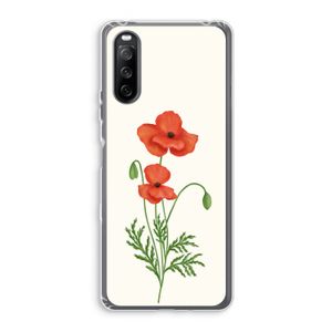 Red poppy: Sony Xperia 10 III Transparant Hoesje