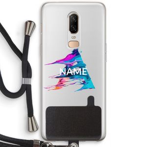 Abstract Spectrum: OnePlus 6 Transparant Hoesje met koord