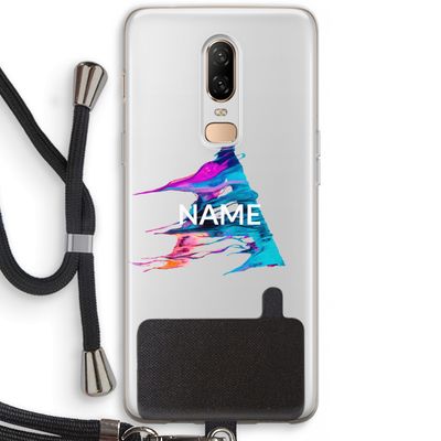 Abstract Spectrum: OnePlus 6 Transparant Hoesje met koord