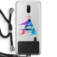 Abstract Spectrum: OnePlus 6 Transparant Hoesje met koord