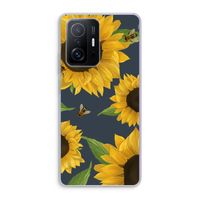 Sunflower and bees: Xiaomi 11T Pro Transparant Hoesje