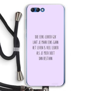 Gek: Honor 10 Transparant Hoesje met koord