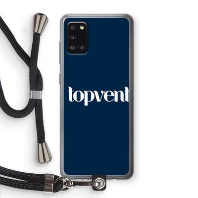 Topvent Navy: Samsung Galaxy A31 Transparant Hoesje met koord