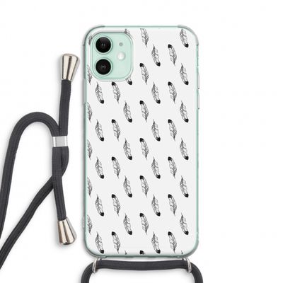 Pluimen: iPhone 11 Transparant Hoesje met koord