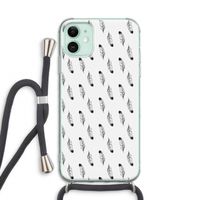 Pluimen: iPhone 11 Transparant Hoesje met koord
