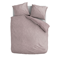Dekbedovertrek Stonewash Rosé Eenpersoons (140x200 Cm) Roze Microvezel Fresh And Co - Overtrek - 140x200 Cm (Eenpersoons) - Fresh And Co - Dekbed-Discounter.nl