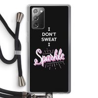 Sparkle quote: Samsung Galaxy Note 20 / Note 20 5G Transparant Hoesje met koord
