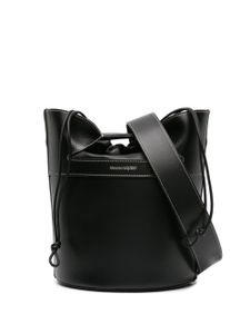 Alexander McQueen sac seau en cuir à logo - Noir