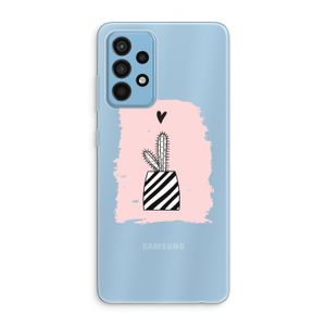 Zwart-wit cactus: Samsung Galaxy A52 Transparant Hoesje