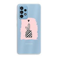 Zwart-wit cactus: Samsung Galaxy A52 Transparant Hoesje