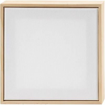 Creativ Company Gespannen canvas met lijst, afm 15,8x15,8 cm, 280 gr, wit, 10 stuk/ 1 doos