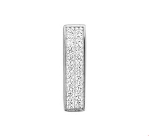 TFT Hanger Zilver gerhodineerd Zirkonia 17 x 4,5 mm