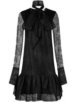 Nina Ricci robe courte à dentelle fleurie - Noir