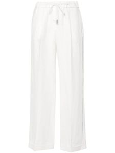 Peserico pantalon palazzo à perles - Blanc