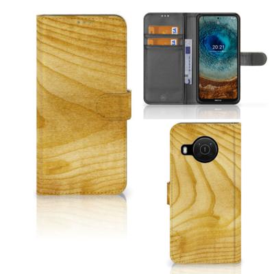 Nokia X10 | Nokia X20 | Book Style Case | Licht Hout