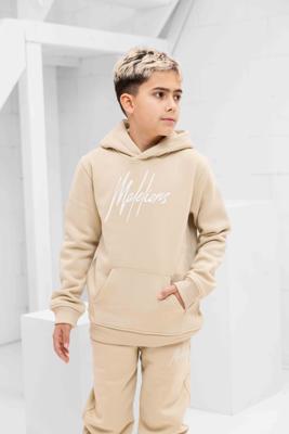 Malelions Essentials Trainingspak Kids Beige - Maat 140 - Kleur: Beige | Soccerfanshop