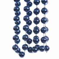 Kralenslinger - 3x - donkerblauw - XL - 270 cm - kunststof - kerstslinger