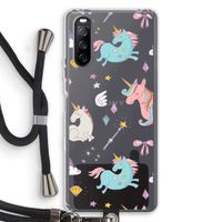 Fantasiewereld: Sony Sony Xperia 10 III Transparant Hoesje met koord Fantasiewereld: Sony Sony Xperia 10 III Transparant Hoesje met koord