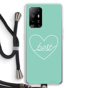 Best heart pastel: Oppo A95 5G Transparant Hoesje met koord