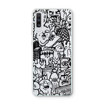 Vexx Black Mixtape: Samsung Galaxy A70 Transparant Hoesje