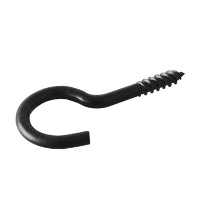 Homefix schroefhaak [2st] - HCP-coating - zwart - 80mm