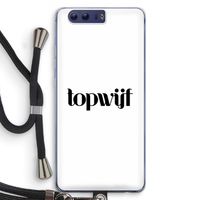 Topwijf Wit: Honor 9 Transparant Hoesje met koord