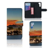 OPPO A91 | Reno3 | Telefoonhoesje | Met pasjeshouder | Olifanten