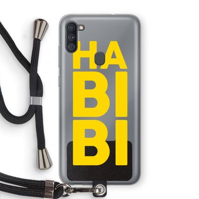Habibi Majorelle : Samsung Galaxy A11 Transparant Hoesje met koord