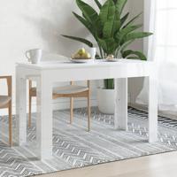 Eettafel 120x60x76 cm spaanplaat hoogglans wit