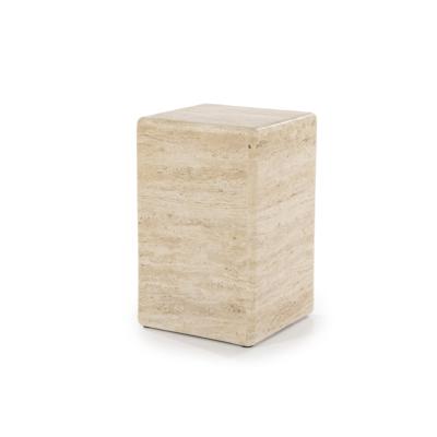Eleonora Bijzettafel 'Donta' Travertin, 30 x 30cm