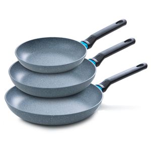 BK Blue Label Granite koekenpannenset - Ø 20 + Ø 24 + Ø 28 cm - set van 3 stuks
