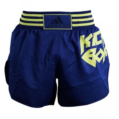 Adidas Kickboksbroek Micro Diamond Geel/ Blauw Maat Xl