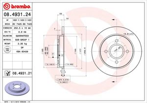 Remschijf BREMBO, Remschijftype: Massief, u.a. für Ford