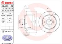 Remschijf BREMBO, Remschijftype: Massief, u.a. für Ford