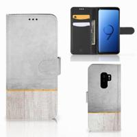 Samsung Galaxy S9 Plus | Book Style Case | Wood Concrete