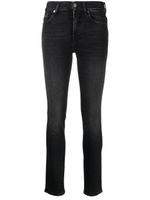 7 For All Mankind jean skinny à taille mi-haute - Noir