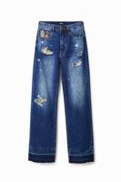Wide Leg spijkerbroek - BLUE - 34
