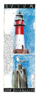 Kunstdruk Sabine Gerke - Büsum 25x60cm
