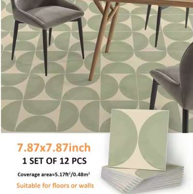 NordicTyle - 12-delige Scandinavische Vloersticker Set