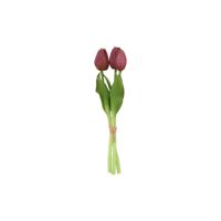 Kunstboeket tulpen paars 12x12x29cm