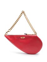 Moschino asymmetric leather shoulder bag - Rouge - thumbnail