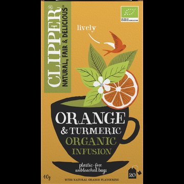 Clipper Orange & Turmeric Organic Infusion 20 Zakjes 40 g bij Jumbo