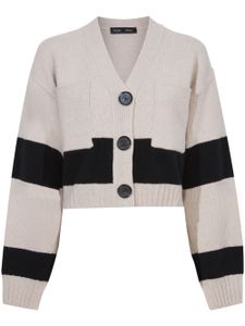 Proenza Schouler cardigan crop à rayures - Tons neutres